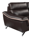 Genuine Leather Chair Brown Foam Leather