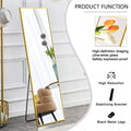 Aluminium Alloy Metal Frame Wall Mounted Full Body Mirror ,Bathroom Vanity Mirror, Bedroom Home Porch, Decorative Mirror, Clothing Store, Floor Mounted Large Mirror,.Golden 63