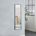 Full Length Mirror Aluminium Alloy Metal Frame Wall Mounted Full Body Mirror ,Bathroom Vanity Mirror, Bedroom Home Porch, Decorative Mirror, Clothing Store Black 48