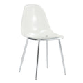 Modern Simple Transparent Dining Chair Plastic Chair Armless Crystal Chair Nordic Creative Makeup Stool Negotiation Chair Set Of 4 And Plating Metal Legw115164140,Tw 1200 Transparent Plastic