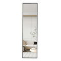 Full Length Mirror Aluminium Alloy Metal Frame Wall Mounted Full Body Mirror ,Bathroom Vanity Mirror, Bedroom Home Porch, Decorative Mirror, Clothing Store Black 48