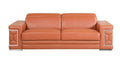 Top Grain Italian Leather Sofa Camel Foam Leather