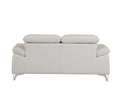 Top Grain Italian Leather Loveseat White Foam Leather