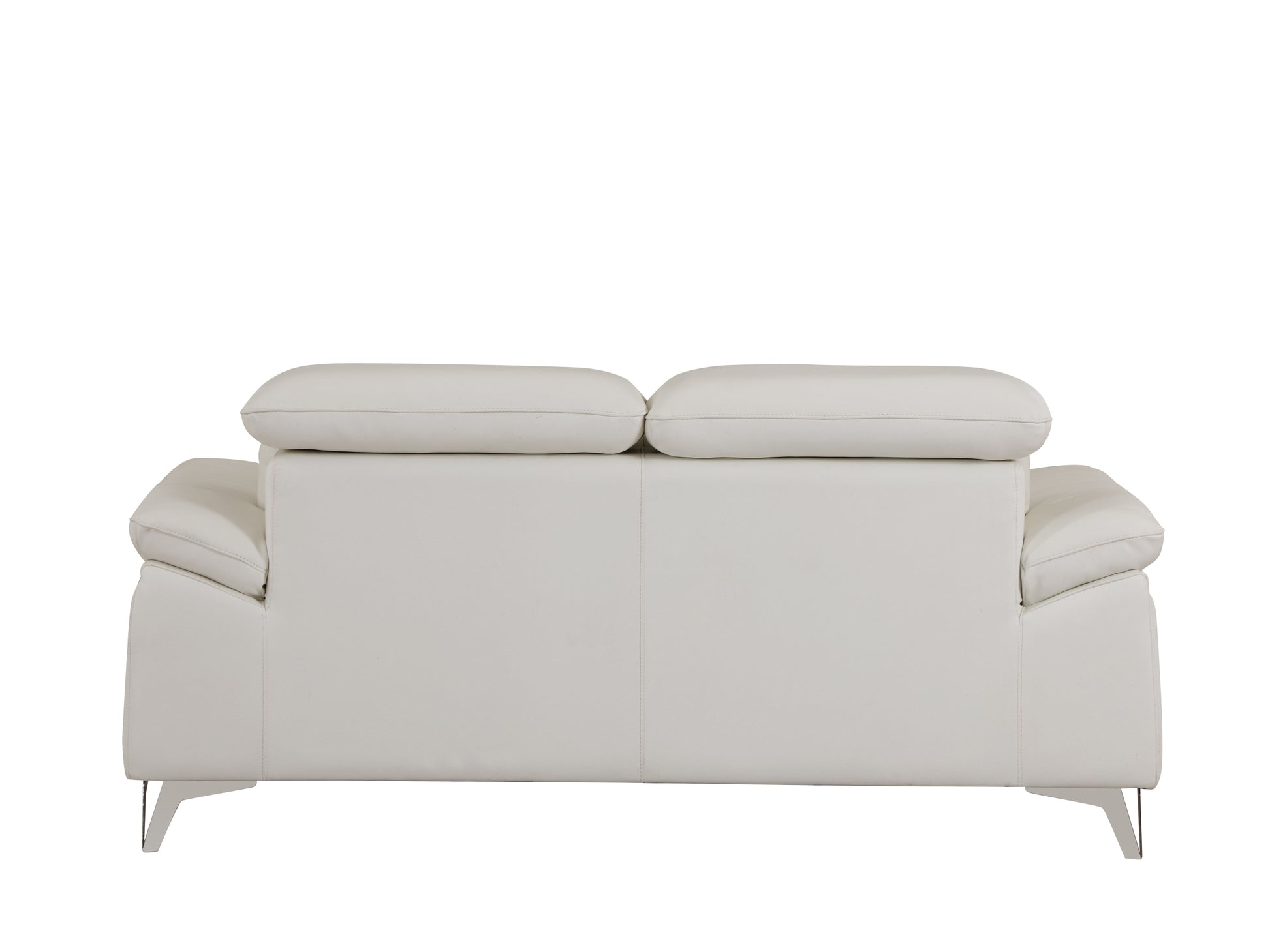 Top Grain Italian Leather Loveseat White Foam Leather