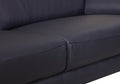 Top Grain Italian Leather Loveseat Navy Foam Leather