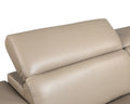 Top Grain Italian Leather Chair Beige Foam Leather