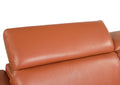 Top Grain Italian Leather Loveseat Camel Foam Leather