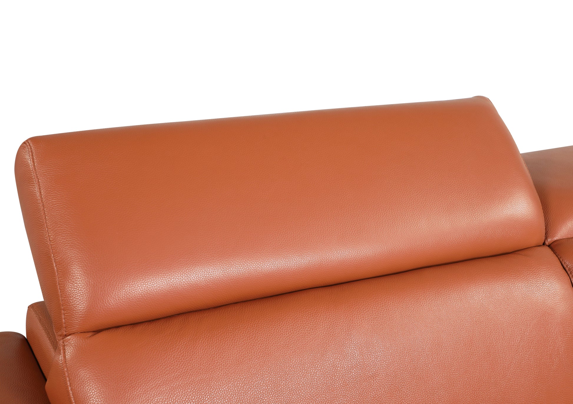 Top Grain Italian Leather Loveseat Camel Foam Leather