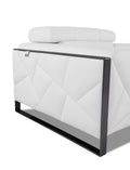 Top Grain Italian Leather Chair White Foam Leather