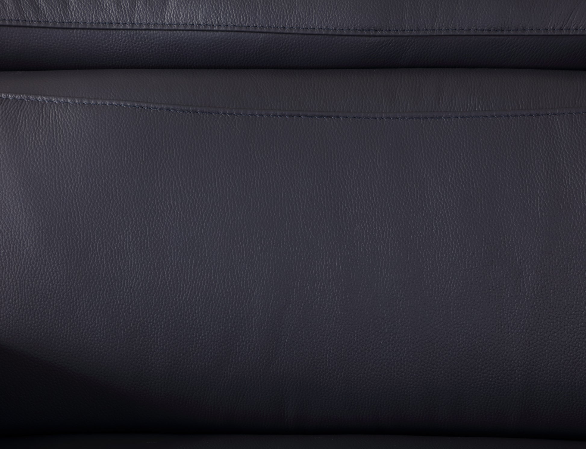 Top Grain Italian Leather Loveseat Navy Foam Leather