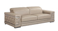 Top Grain Italian Leather Sofa Beige Foam Leather