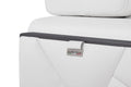Top Grain Italian Leather Chair White Foam Leather