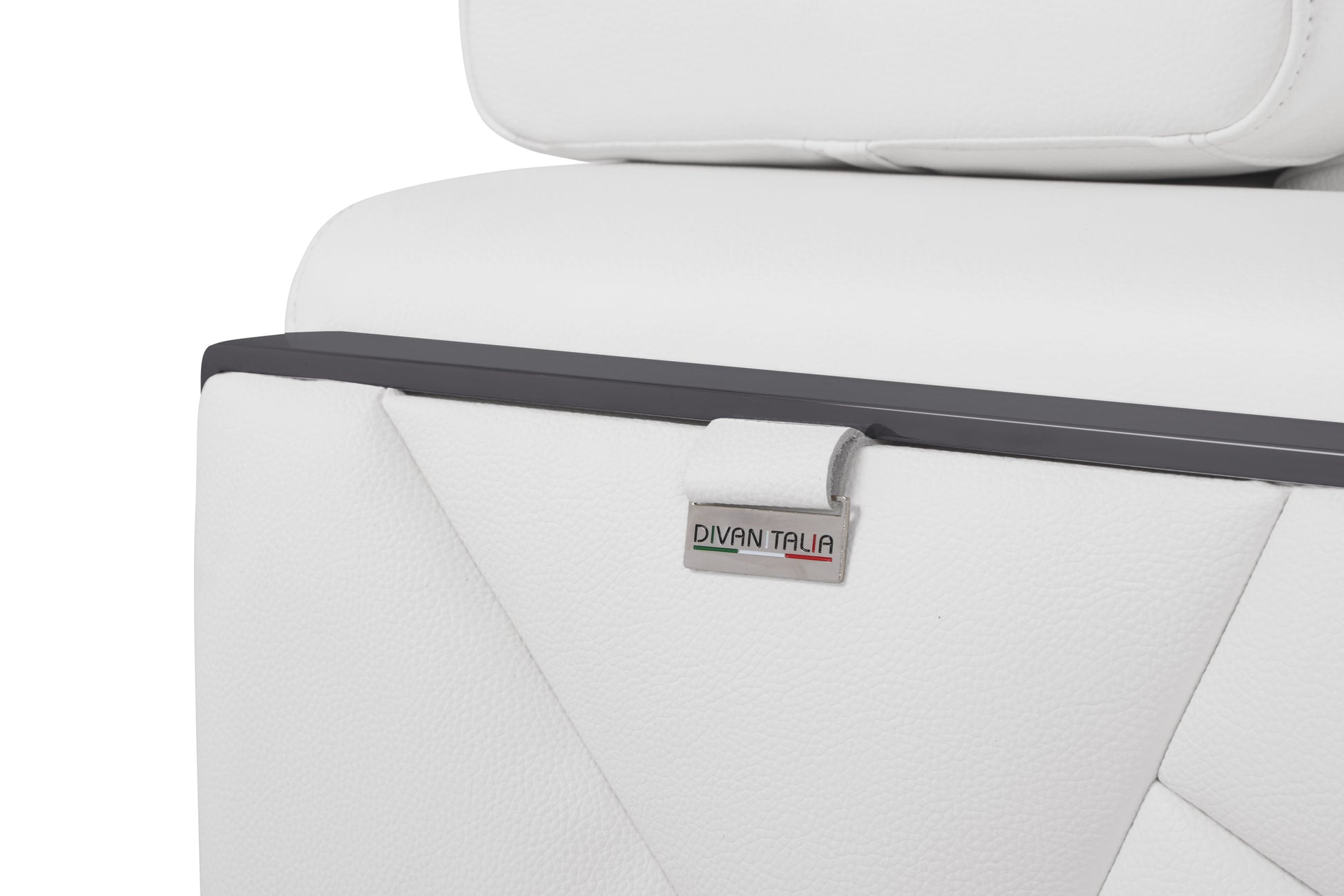 Top Grain Italian Leather Chair White Foam Leather