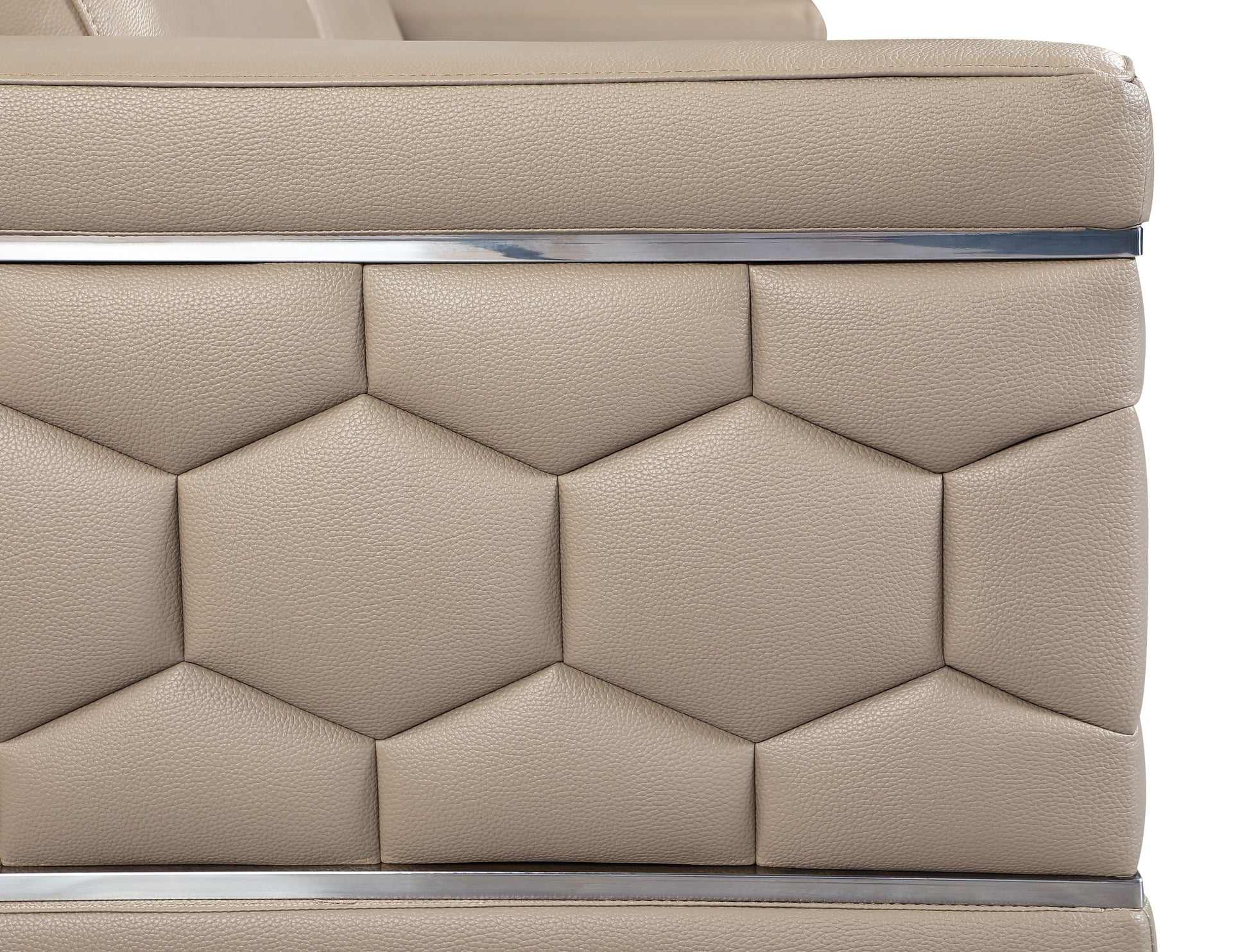 Top Grain Italian Leather Chair Beige Foam Leather