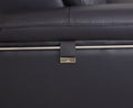 Top Grain Italian Leather Loveseat Navy Foam Leather