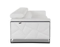 Top Grain Italian Leather Chair White Foam Leather