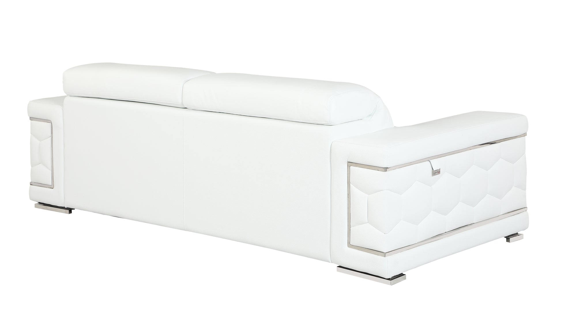 Top Grain Italian Leather Sofa White Foam Leather