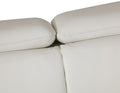 Top Grain Italian Leather Loveseat White Foam Leather