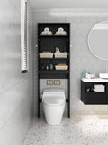 Home Bathroom Shelf Over The Toilet, Bathroom Spacesaver, Bathroom, Tollilet Storage Cabinet Black Mdf