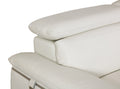 Top Grain Italian Leather Loveseat White Foam Leather