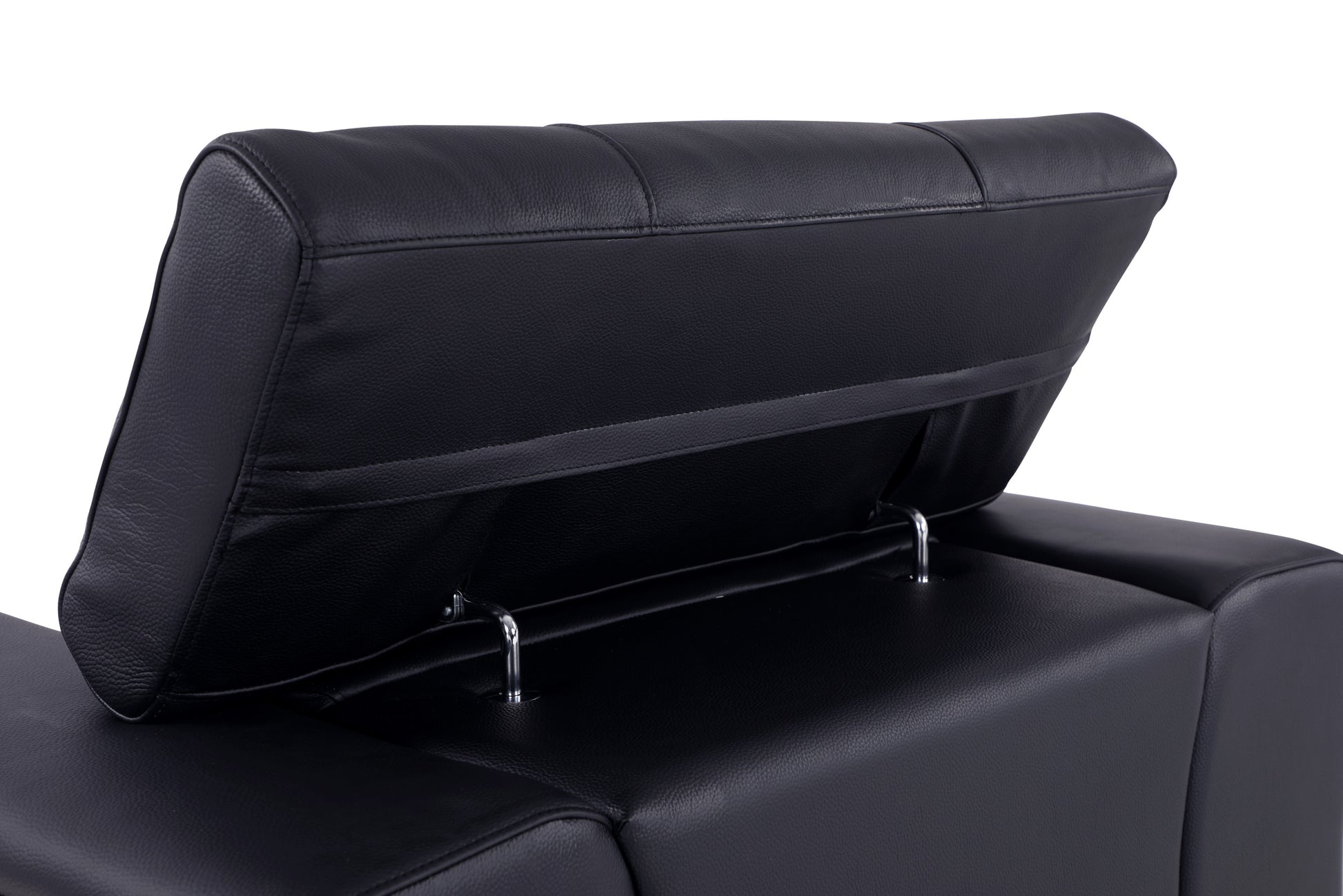 Top Grain Italian Leather Sofa Black Foam Leather