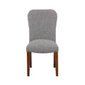 Sophia Ashen Grey Dining Chair In Performance Fabric With Nail Heads Set Of 2 Espresso Foam Fabric
