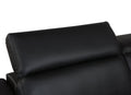 Top Grain Italian Leather Sofa Black Foam Leather