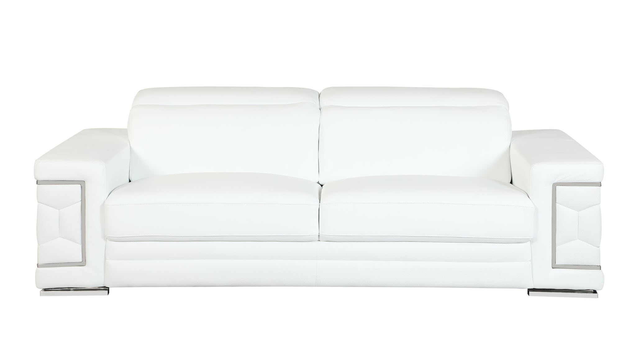 Top Grain Italian Leather Sofa White Foam Leather