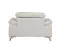 Top Grain Italian Leather Chair White Foam Leather