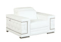Top Grain Italian Leather Chair White Foam Leather