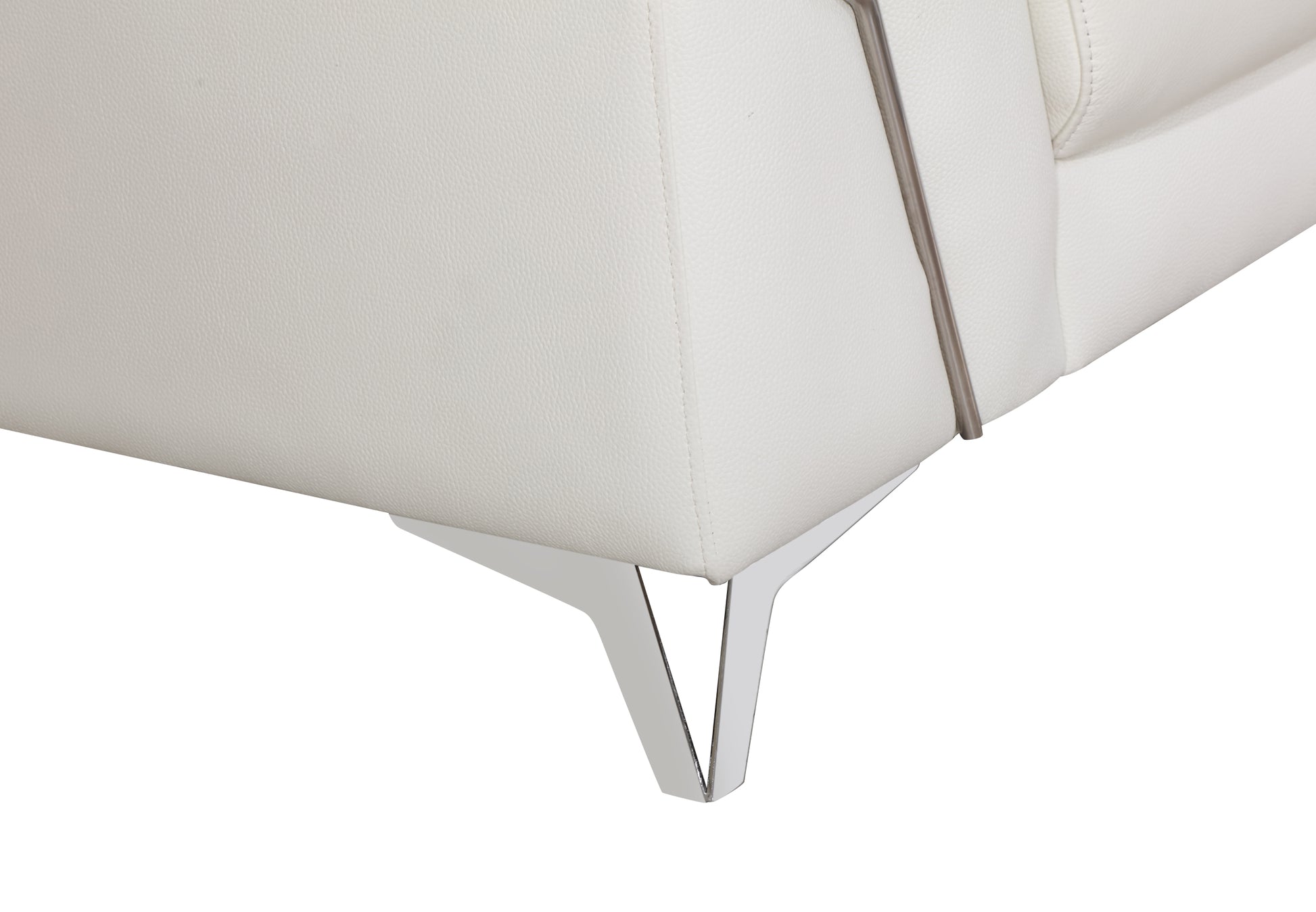 Top Grain Italian Leather Chair White Foam Leather