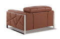 Top Grain Italian Leather Chair Camel Foam Leather