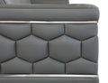 Top Grain Italian Leather Chair Dark Gray Foam Leather
