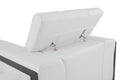Top Grain Italian Leather Chair White Foam Leather