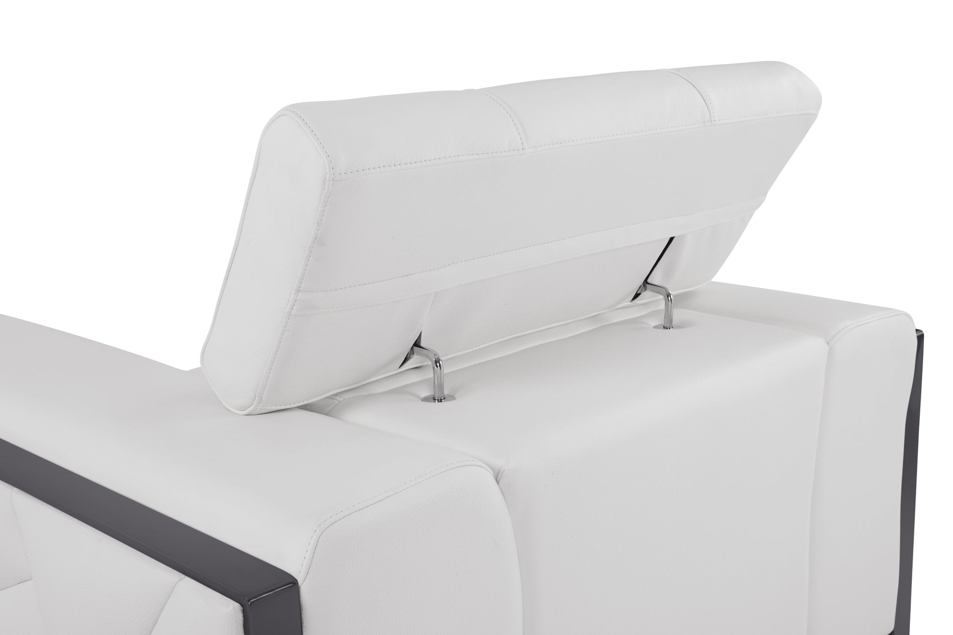 Top Grain Italian Leather Chair White Foam Leather