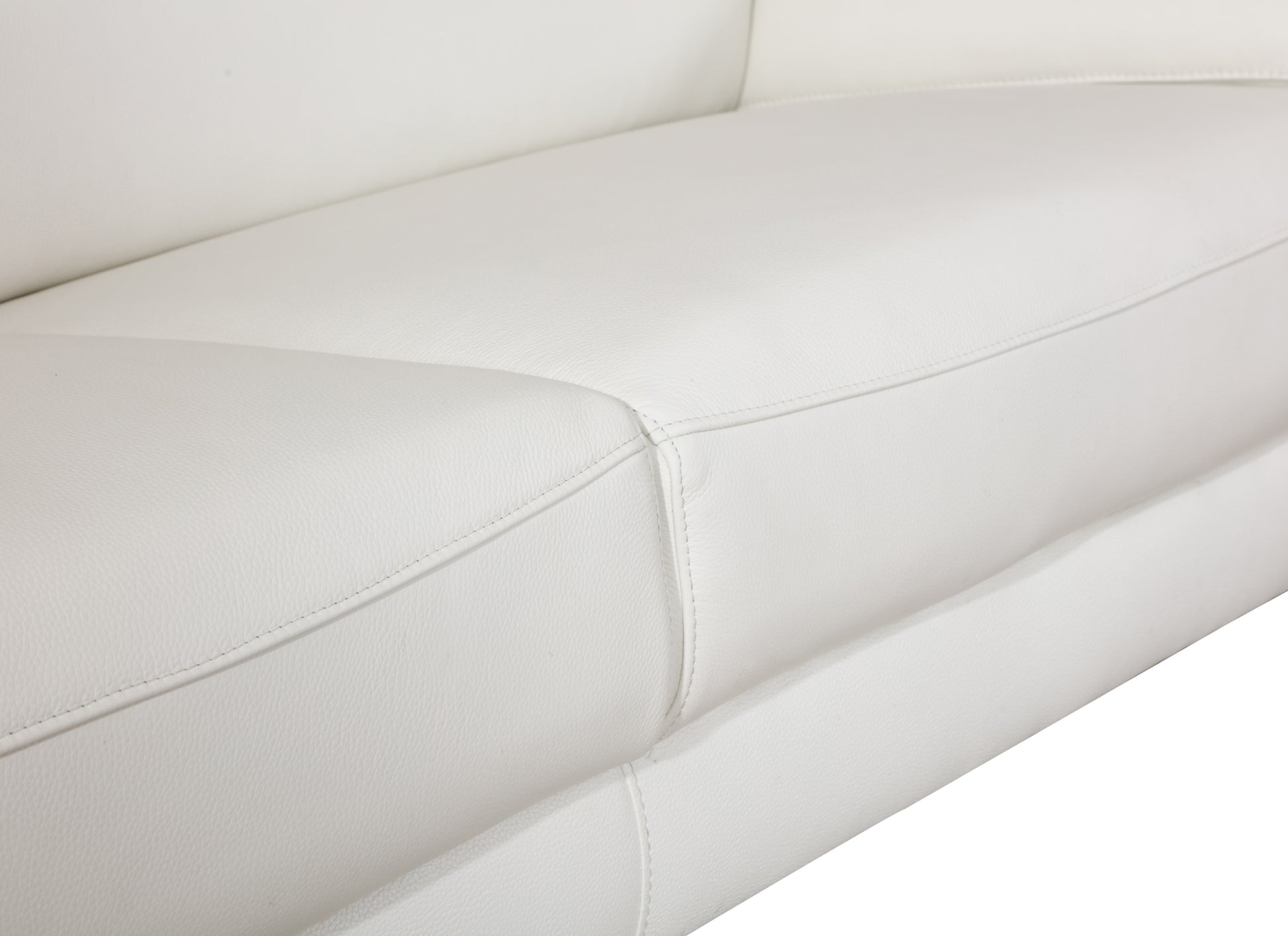 Top Grain Italian Leather Chair White Foam Leather
