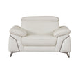 Top Grain Italian Leather Chair White Foam Leather