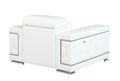 Top Grain Italian Leather Chair White Foam Leather