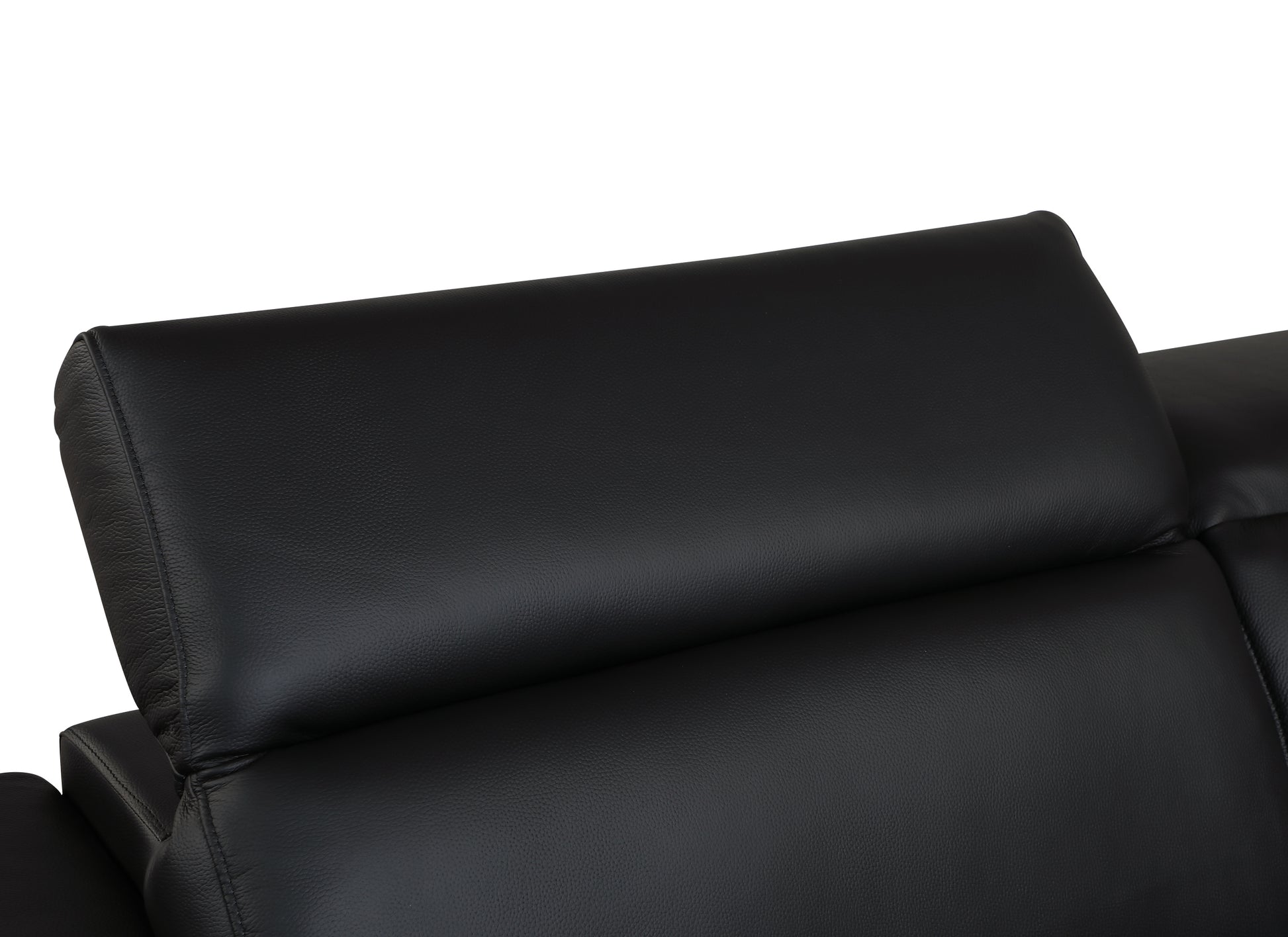 Top Grain Italian Leather Loveseat Black Foam Leather