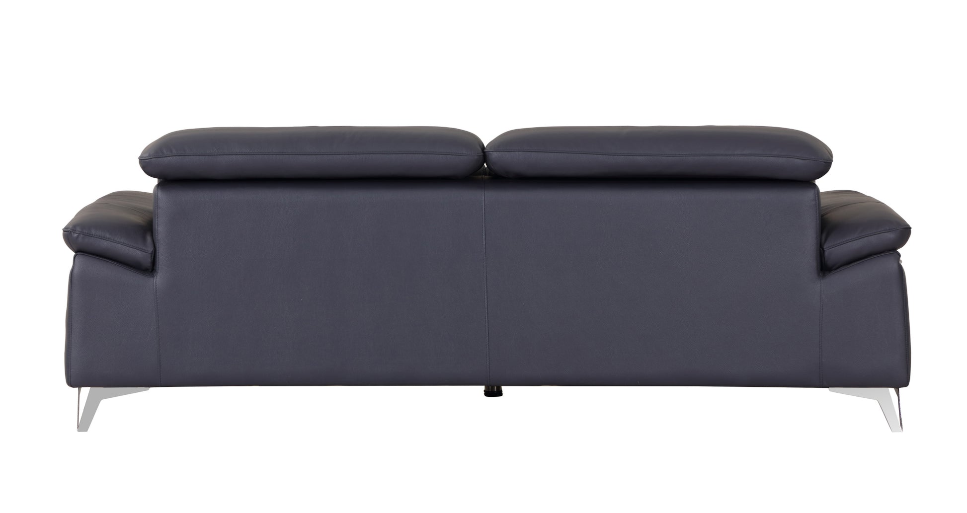 Top Grain Italian Leather Sofa Navy Foam Leather