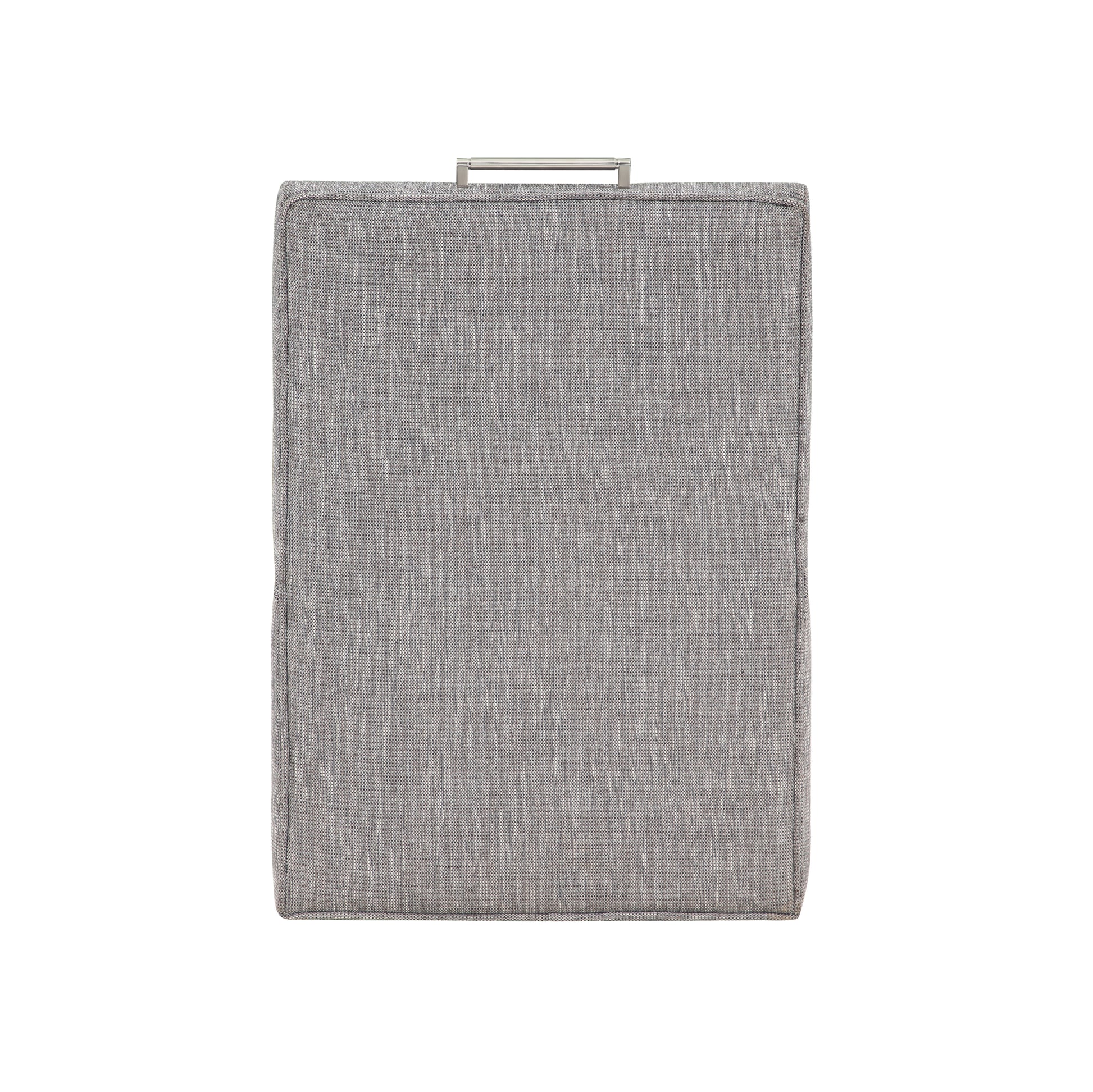 Della Modern Upholstered Castered Chair In Ashen Grey Grey Foam Fabric