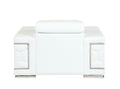 Top Grain Italian Leather Chair White Foam Leather