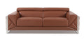 Top Grain Italian Leather Sofa Camel Foam Leather