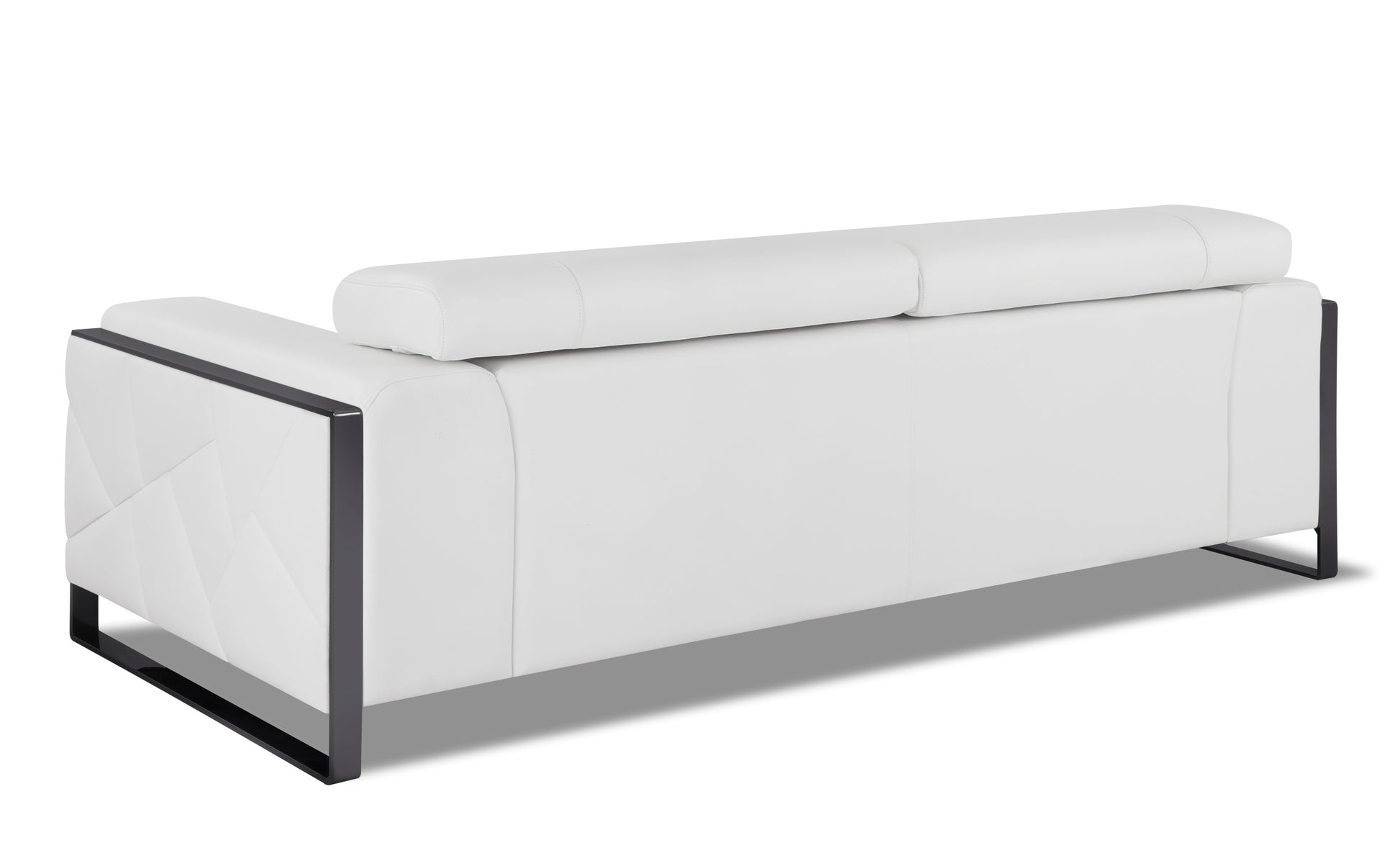 Top Grain Italian Leather Sofa White Foam Leather