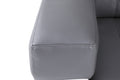 Top Grain Italian Leather Chair Dark Gray Foam Leather
