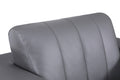 Top Grain Italian Leather Chair Dark Gray Foam Leather