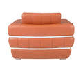 Top Grain Italian Leather Chair Camel Foam Leather