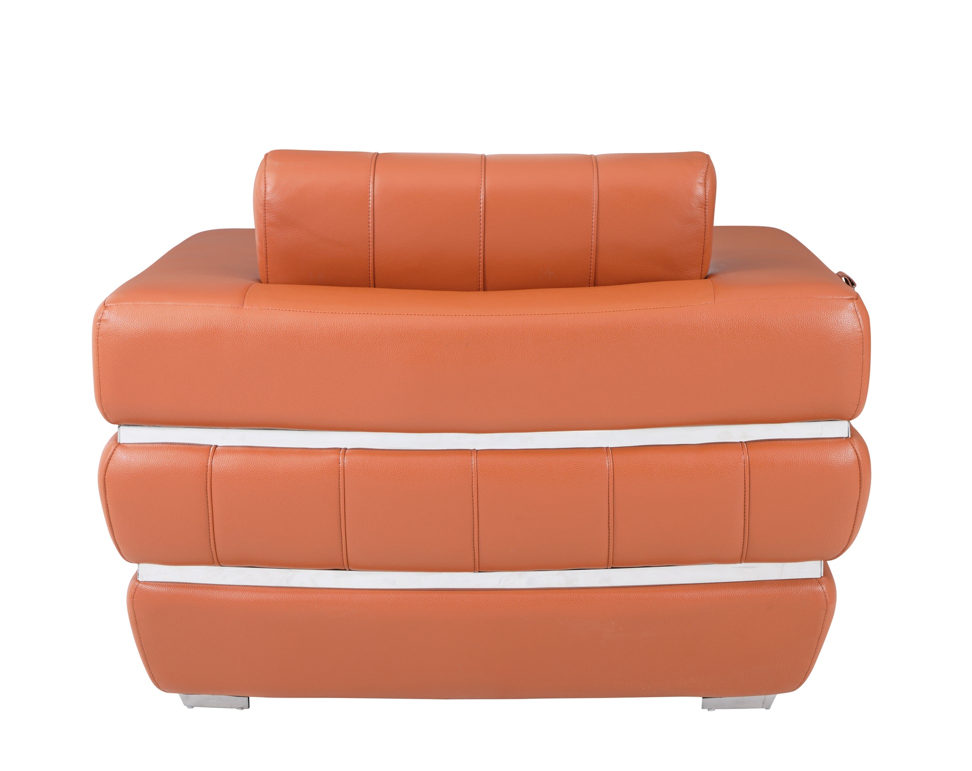 Top Grain Italian Leather Chair Camel Foam Leather