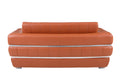 Top Grain Italian Leather Loveseat Camel Foam Leather