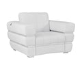 Top Grain Italian Leather Chair White Foam Leather